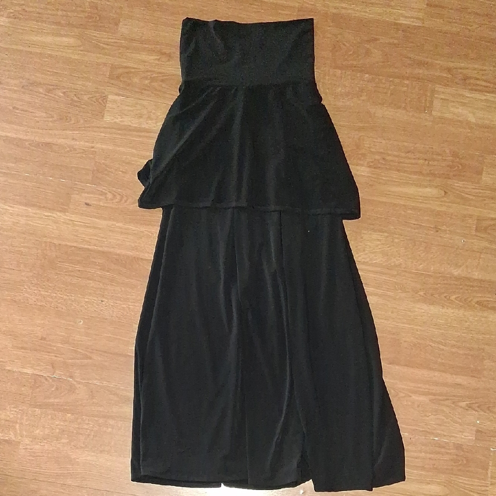 Black One Shoulder  Dress Or Tiered Skirt
